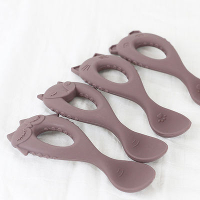 Baru Datang Bayi sendok Makanan Kelas Silikon sendok