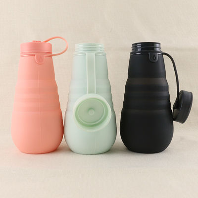 OEM ODM Silicone Water Bottle Soft Foldable 500Ml For Running