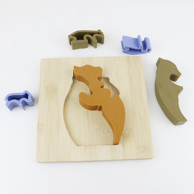 Beruang Bentuk Anak Mainan Kayu Jigsaw Untuk Pembelajaran Montessori