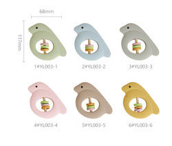 Mainan Bayi Silikon Bentuk Burung Dengan Bahan Ramah Lingkungan Multi Warna