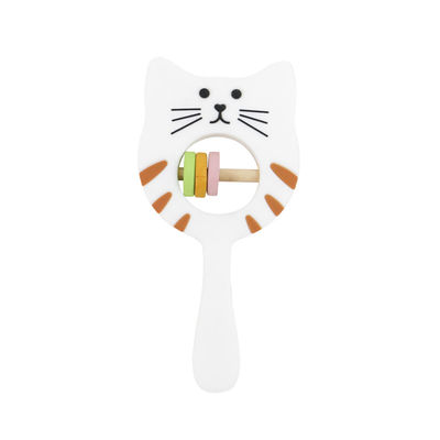 Kitty Shape Food Grade Silicone Rattle Teether Untuk Bayi Balita