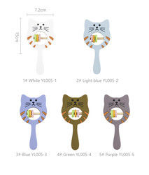 Kitty Shape Food Grade Silicone Rattle Teether Untuk Bayi Balita