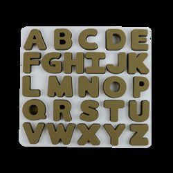 Food Grade Kids Silicone Puzzle Dengan Bentuk Huruf Alfabet
