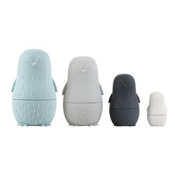 mengunyah silikon Penguin silikon tumpukan mainan Bayi Silikon Toys tumpukan Untuk balita mandi bermain