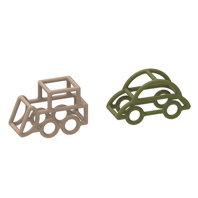 Car Shape Baby Silicone Toys Multi Color Food Grade Bahan Tidak Beracun