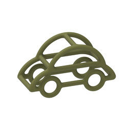 Car Shape Baby Silicone Toys Multi Color Food Grade Bahan Tidak Beracun