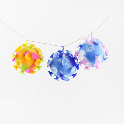 Multi Colored Baby Silicone Toys Suction Cup Ball Untuk Pesta Anak