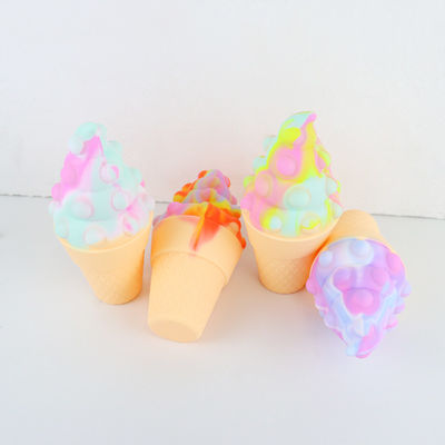 Teether Es Krim Silikon Warna-warni 3D Untuk Psikologi Pereda Stres Bayi