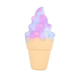 Teether Es Krim Silikon Warna-warni 3D Untuk Psikologi Pereda Stres Bayi