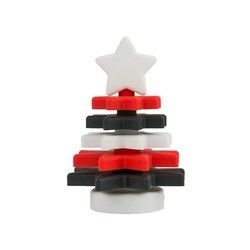 Christmas Silicone Star Stacker Bebas BPA Ramah Lingkungan Untuk Pendidikan Anak