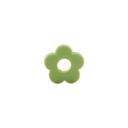 Flower Holes Silicone Teething Bead 4.5cm Untuk DIY Pacifier Clip Chew Necklace