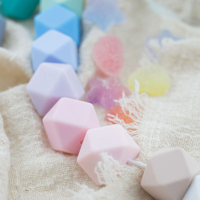 17mm Hexagon Silicone Teething Bead Eco Friendly Safety Kunyah Untuk Bayi Tumbuh Gigi