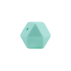 17mm Hexagon Silicone Teething Bead Eco Friendly Safety Kunyah Untuk Bayi Tumbuh Gigi