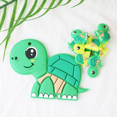 Manik-manik Hewan Silikon Kecil, Manik Silikon Baby Teether Untuk Gelang Rantai Kalung