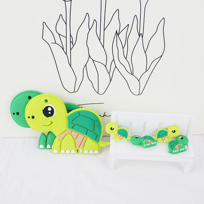 Manik-manik Hewan Silikon Kecil, Manik Silikon Baby Teether Untuk Gelang Rantai Kalung