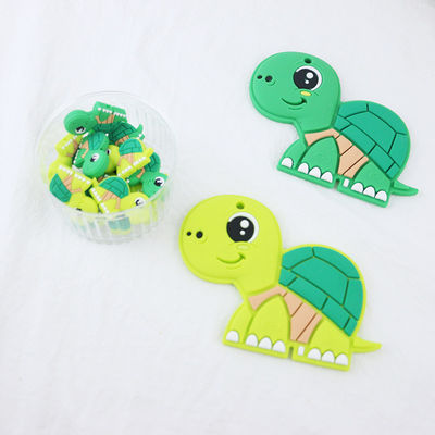 Manik-manik Hewan Silikon Kecil, Manik Silikon Baby Teether Untuk Gelang Rantai Kalung