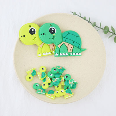 Manik-manik Hewan Silikon Kecil, Manik Silikon Baby Teether Untuk Gelang Rantai Kalung
