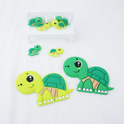 Manik-manik Hewan Silikon Kecil, Manik Silikon Baby Teether Untuk Gelang Rantai Kalung