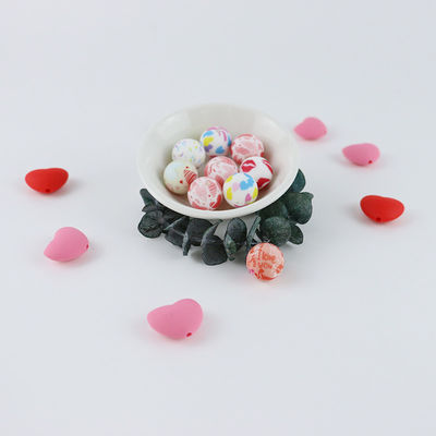 Pink Jewelry Silicone Teething Bead Tidak Beracun Untuk Hadiah DIY Bayi