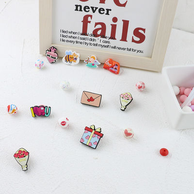 Pink Jewelry Silicone Teething Bead Tidak Beracun Untuk Hadiah DIY Bayi