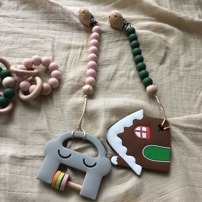 Gelang Manik Silikon Tumbuh Gigi Khusus Untuk Bayi Bayi Anak Bermain