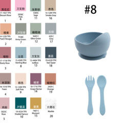 Modern Style Silikon Dinnerware Set, BPA Bebas Bayi Silikon Piring mangkuk cangkir bib sendok garpu makan Set