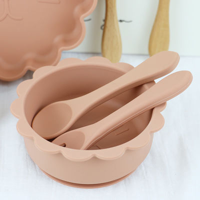 5 Pcs Non Slip Baby Feeding Silicone Set Tahan Air Bebas BPA Untuk Anak-anak