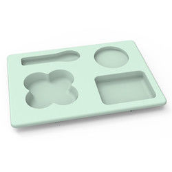 Peralatan Makan Silikon Multi Fungsional Set Unbreakable Untuk Anak Balita