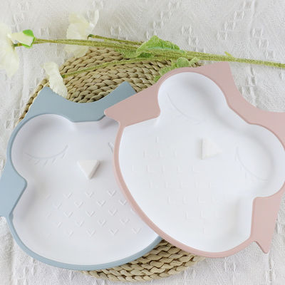 Bebas BPA Baby Silicone Feeding Plate Tahan Air Dengan Suction Bottom