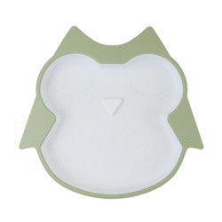 Bebas BPA Baby Silicone Feeding Plate Tahan Air Dengan Suction Bottom