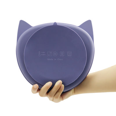 Ramah Lingkungan Bayi Silicone Suction Plate Set Peralatan Makan Silikon Untuk Pemberian Makan Balita