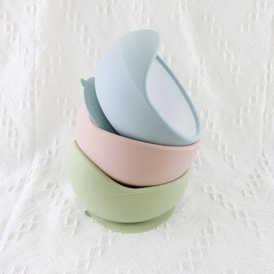 Set Mangkuk Makanan Bayi Kustom BPA Gratis, Food Grade Suction Baby Silicone Bowl
