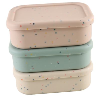 800ml 1200ml Kotak Makan Siang Silikon Dilipat Untuk Bento Kantor Luar Ruangan