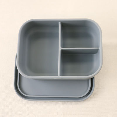 800ml 1200ml Kotak Makan Siang Silikon Dilipat Untuk Bento Kantor Luar Ruangan