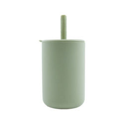 Beberapa Warna Silicone Kids Cup Round Shape Bebas BPA Spill Proof Untuk Bayi