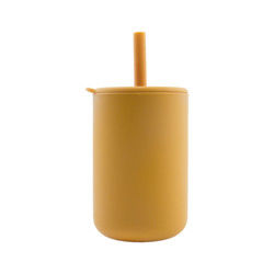 Beberapa Warna Silicone Kids Cup Round Shape Bebas BPA Spill Proof Untuk Bayi