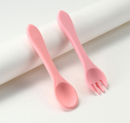 Sendok Makan Bayi Food Grade Silicone Lestari Dengan Logo Kustomisasi