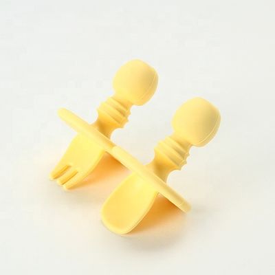 Garpu Dan Sendok Silikon Food Grade Mini Bebas BPA Tidak Beracun Untuk Balita Bayi