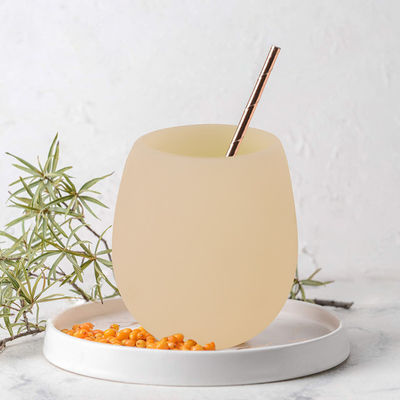 Panton Color Silicone Water Cup Bebas BPA No Handle No Lid Untuk Wine Beer