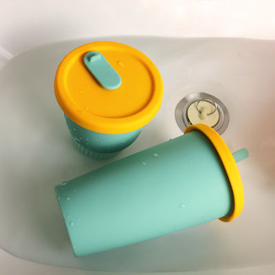 Hot Proof Portable Silicone Kids Cup Untuk Jus Teh Susu 300ml 350ml