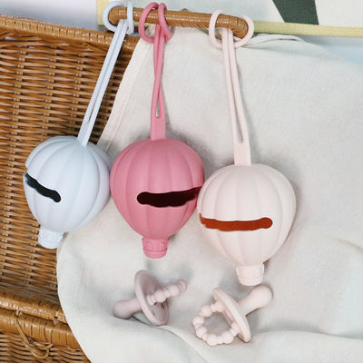 Bebas BPA Safe Silicone Pacifier Case Holder Hot Air Balloon Shape pacifier pouch