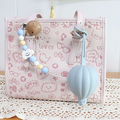 Bebas BPA Safe Silicone Pacifier Case Holder Hot Air Balloon Shape pacifier pouch