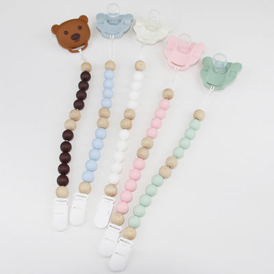 Food Grade Silicone Baby Pacifier Chain Dengan Bentuk Panda Hewan Lucu