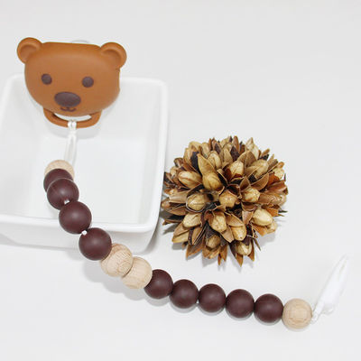 Food Grade Silicone Baby Pacifier Chain Dengan Bentuk Panda Hewan Lucu