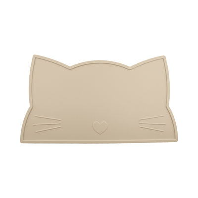 Cat Face Kids Silicone Tatakan, Tikar Meja Makan Silikon Tahan Panas Tikar makan tahan air