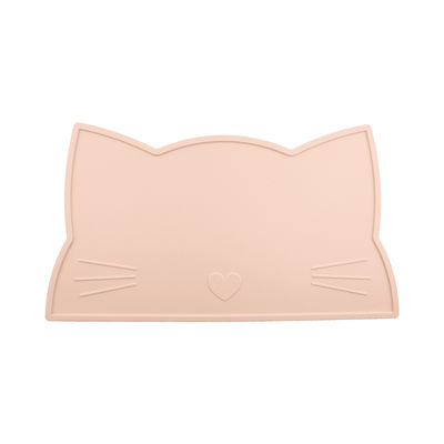 Cat Face Kids Silicone Tatakan, Tikar Meja Makan Silikon Tahan Panas Tikar makan tahan air