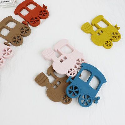 Little Train Silicone Baby Teether Untuk Mainan Kalung Tidak Beracun