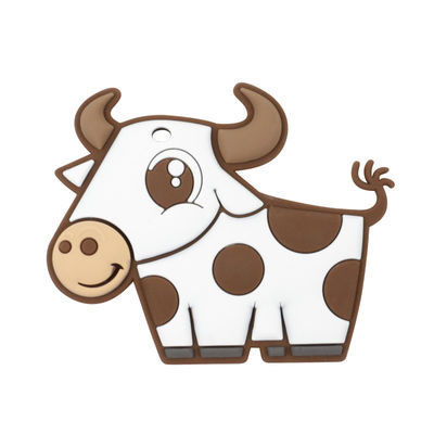 Teether Silikon Sapi Bebas BPA, Mainan Gigi Silikon Bayi Kunyah Untuk Hadiah Keperawatan