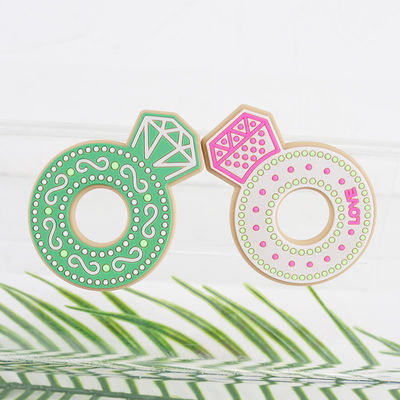 Kartun Diamond Silicone Baby Teether, Cincin Tumbuh Gigi Silikon Tidak Beracun