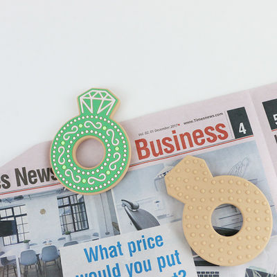 Kartun Diamond Silicone Baby Teether, Cincin Tumbuh Gigi Silikon Tidak Beracun